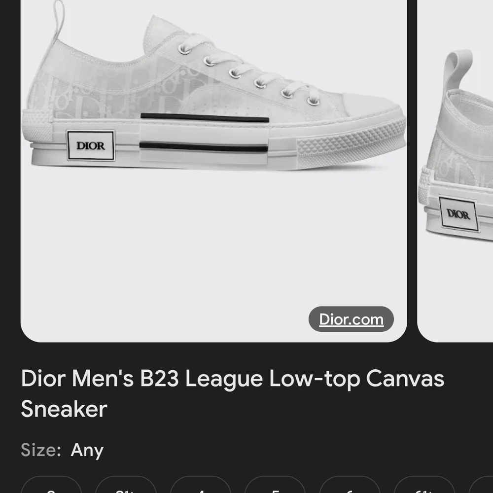 Dior Men's B23 White Low-Top Sneakers